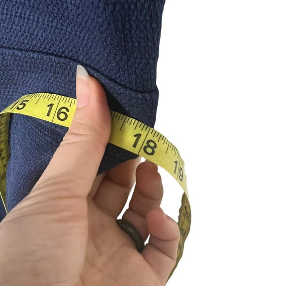 Boden Martha Navy Blue Woven Sleeveless Knee Length Sheath Dress 12 Tall - Picture 11 of 12